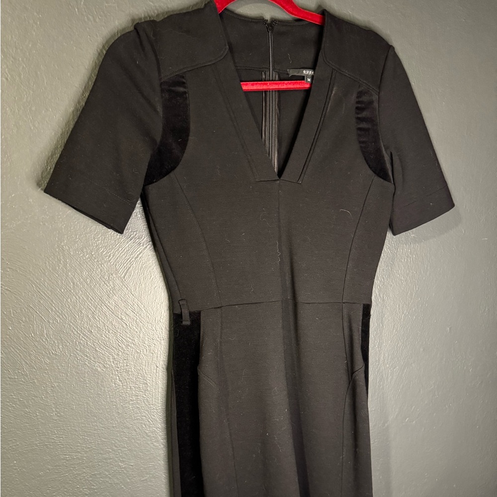 Gucci black Dress size M medium. Black sueded velvet detailing.